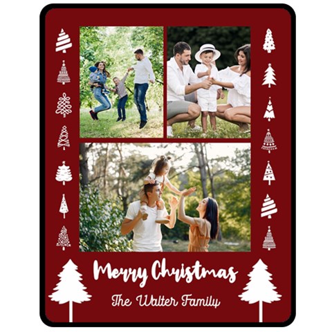 Christmas Family Medium Blanket By Joe 60 x50  Blanket Front