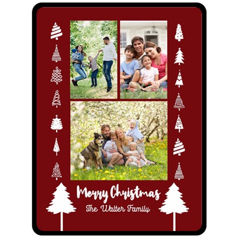Christmas Family Large Blanket By Joe 80 x60  Blanket Front