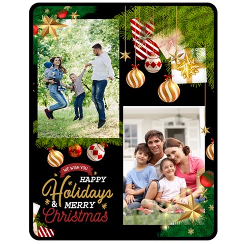 Christmas Family Medium Blanket By Joe 60 x50  Blanket Front