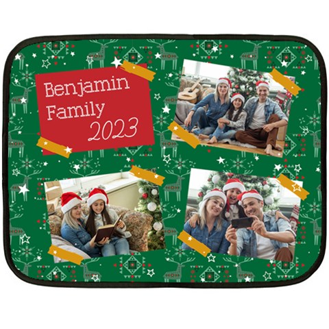 Xmas Photo Blanket By Oneson 35 x27  Blanket