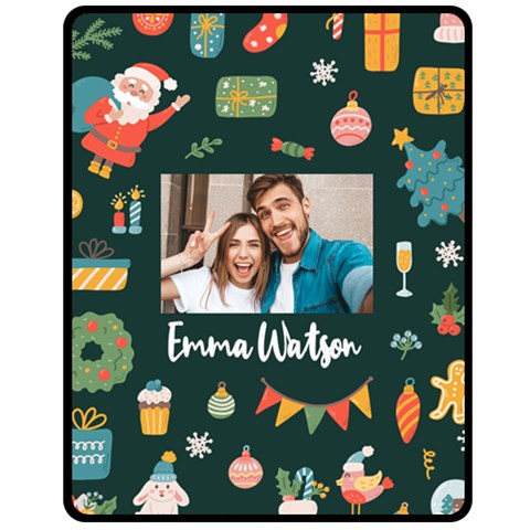 Personalized Christmas Medium Blanket By Joe 60 x50  Blanket Front
