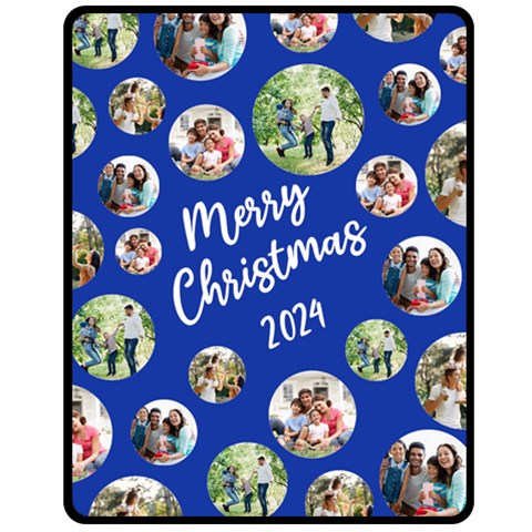 Christmas Family Medium Blanket By Joe 60 x50  Blanket Front