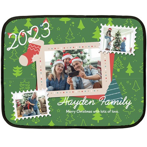 Xmas Photo Blanket By Oneson 35 x27  Blanket