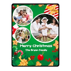 Christmas Family Photo Small Blanket - Fleece Blanket (Small)