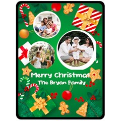 Christmas Family Photo Large Blanket