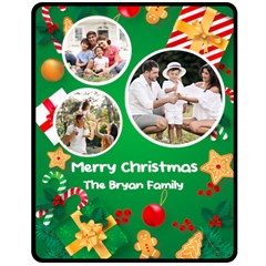 Christmas Family Photo Medium Blanket - Fleece Blanket (Medium)