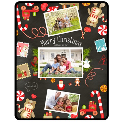 Christmas Family Medium Blanket By Joe 60 x50  Blanket Front