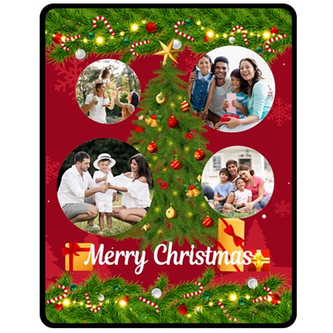 Christmas Tree Photo Medium Blanket By Joe 60 x50  Blanket Front