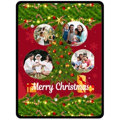 Christmas Tree Photo Large Blanket - Fleece Blanket (Large)