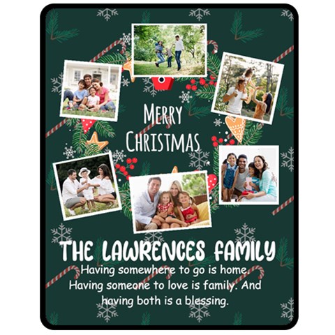 Christmas Ring Photo Medium Blanket By Joe 60 x50  Blanket Front
