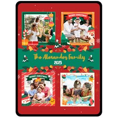 Christmas Family Name Large Blanket - Fleece Blanket (Large)