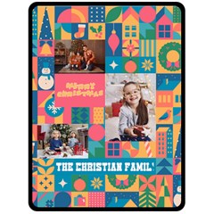 Christmas Graphic Photo Large Blanket - Fleece Blanket (Large)