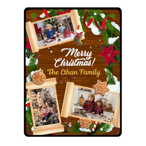 Christmas Family Photo Small Blanket By Joe 50 x40  Blanket Front