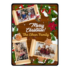 Christmas Family Photo Small Blanket - Fleece Blanket (Small)