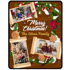 Christmas Family Photo Medium Blanket - Fleece Blanket (Medium)