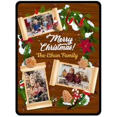 Christmas Family Photo Large Blanket