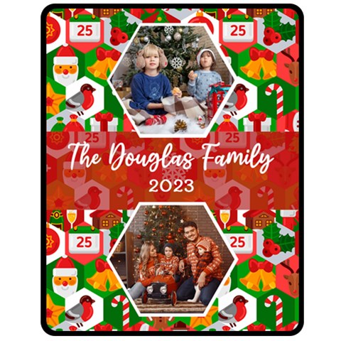 Christmas Photo Medium Blanket By Joe 60 x50  Blanket Front