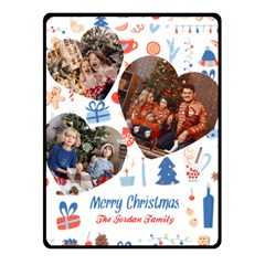 Christmas Family Photo Small Blanket - Fleece Blanket (Small)