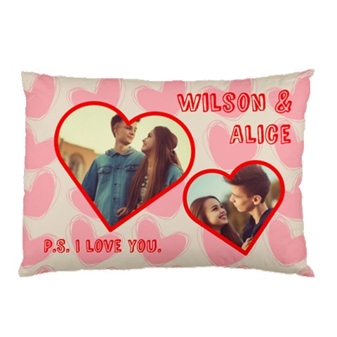 Heart Frame Fillow By Oneson 26.62 x18.9  Pillow Case