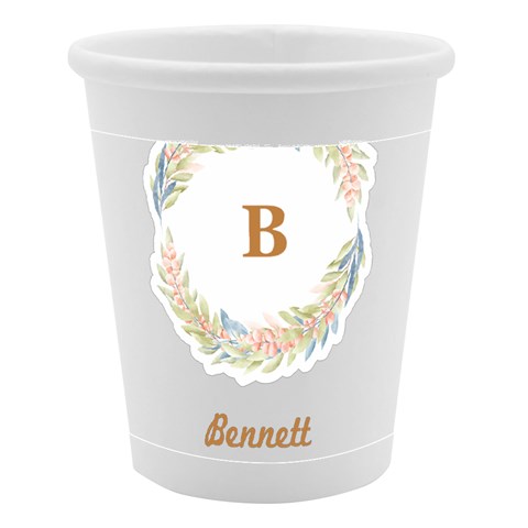 Inital Name Paper Cup By Joe Center