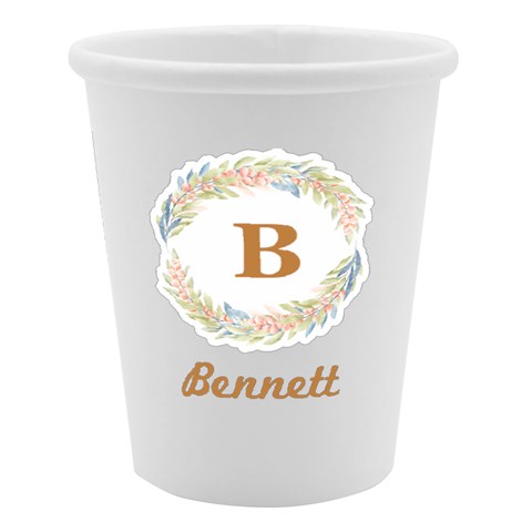 Inital Name Paper Cup By Joe Center