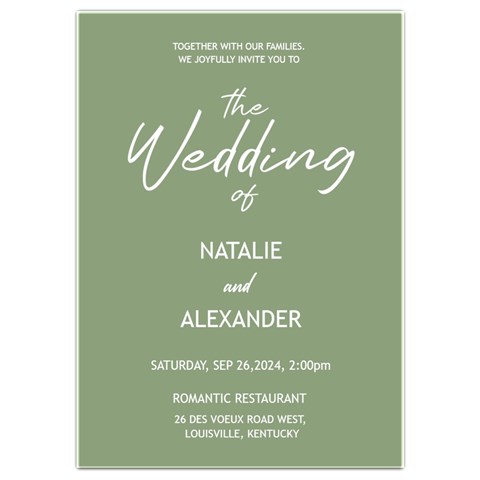 Wedding Invitation Card By Joe Back