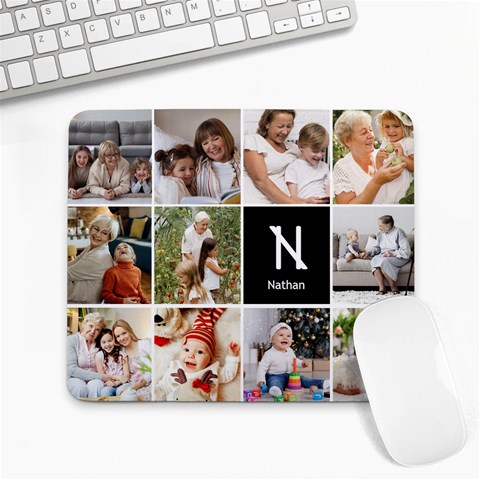 Initial Collage Photo Mousepad By Joe 9.25 x7.75  Mousepad - 1