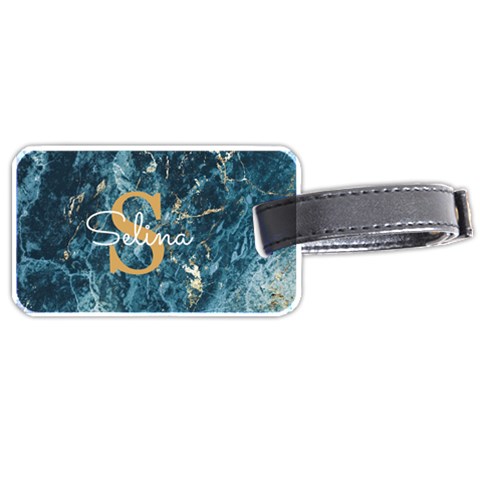 Initial Name Marble Luggage Tag By Joe Back
