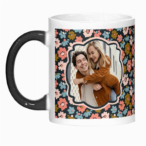 Couple Photo Floral Name Mug By Joe Left