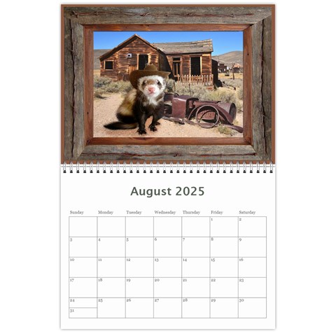 2025 Ferret Calendar By Tracy Pritchard Aug 2025