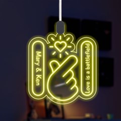 Happy Valentine Finger - LED Acrylic Ornament