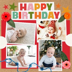 Personalized Happy Birthday ScrapBook - ScrapBook Page 12  x 12 