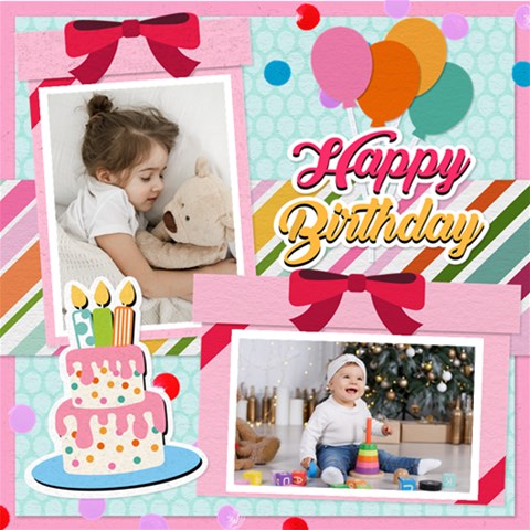 Personalized Happy Birthday Scrapbook By Joe 12 x12  Scrapbook Page - 1