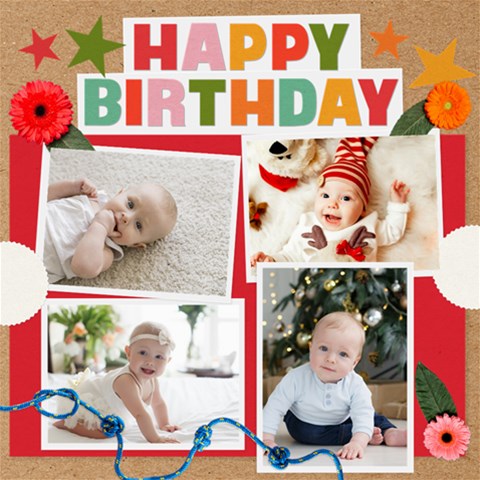 Personalized Happy Birthday Scrapbook By Joe 8 x8  Scrapbook Page - 1