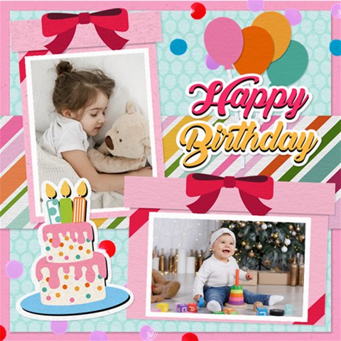 Personalized Happy Birthday Scrapbook By Joe 8 x8  Scrapbook Page - 1