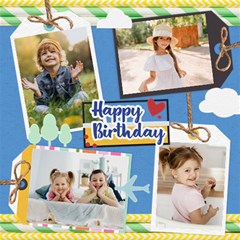 Personalized Happy Birthday ScrapBook - ScrapBook Page 8  x 8 
