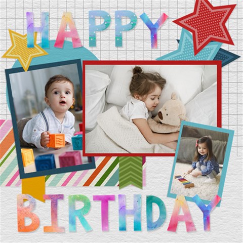 Personalized Happy Birthday Scrapbook By Joe 8 x8  Scrapbook Page - 1