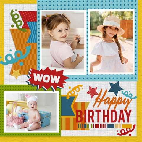 Personalized Happy Birthday Scrapbook By Joe 12 x12  Scrapbook Page - 1