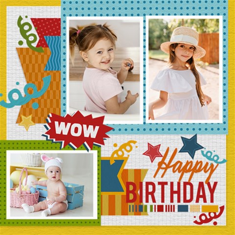 Personalized Happy Birthday Scrapbook By Joe 8 x8  Scrapbook Page - 1