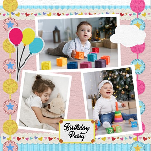 Personalized Happy Birthday Scrapbook By Joe 12 x12  Scrapbook Page - 1