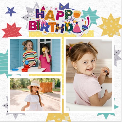 Personalized Happy Birthday Scrapbook By Joe 12 x12  Scrapbook Page - 1