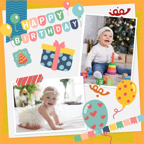 Personalized Happy Birthday Scrapbook By Joe 12 x12  Scrapbook Page - 1