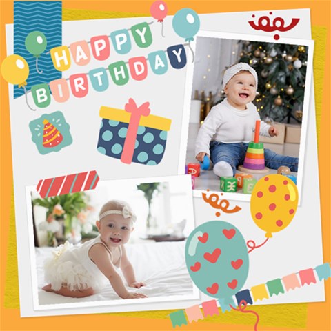 Personalized Happy Birthday Scrapbook By Joe 8 x8  Scrapbook Page - 1