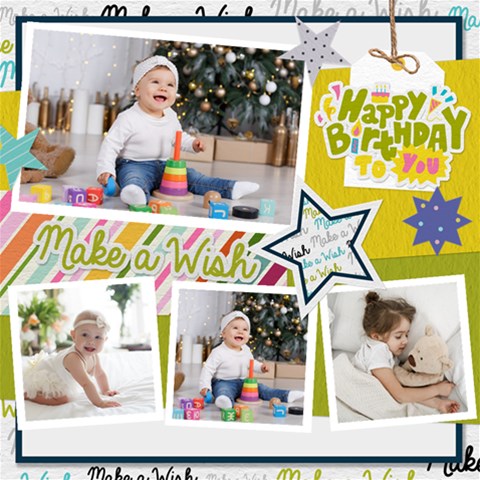 Personalized Happy Birthday Scrapbook By Joe 12 x12  Scrapbook Page - 1