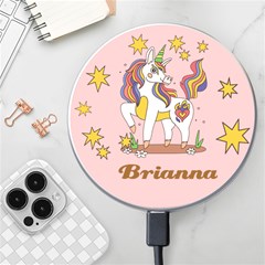 Personalized Unicorn Name Wireless Fast Charger - Wireless Fast Charger(White)