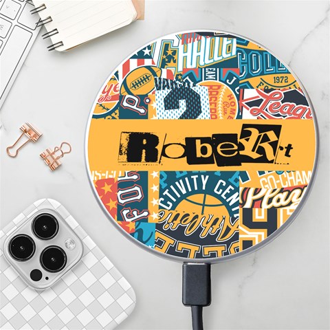 Personalized Street Art Name Wireless Fast Charger By Joe Front