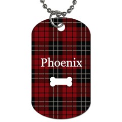 Plaid Pattern Name Dog Tag - Dog Tag (One Side)