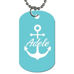 Anchor Name Dog Tag - Dog Tag (One Side)