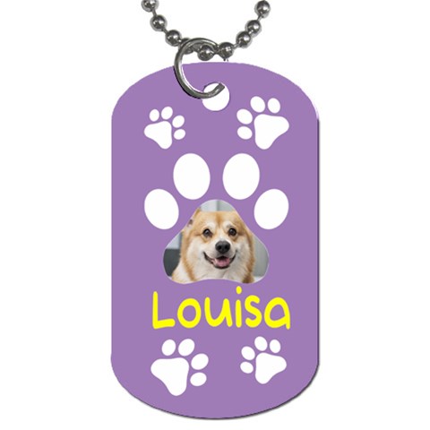 Dog Footprint Name Dog Tag By Joe Front