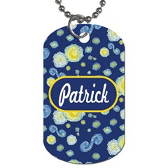 Starry Night Name Dog Tag - Dog Tag (One Side)